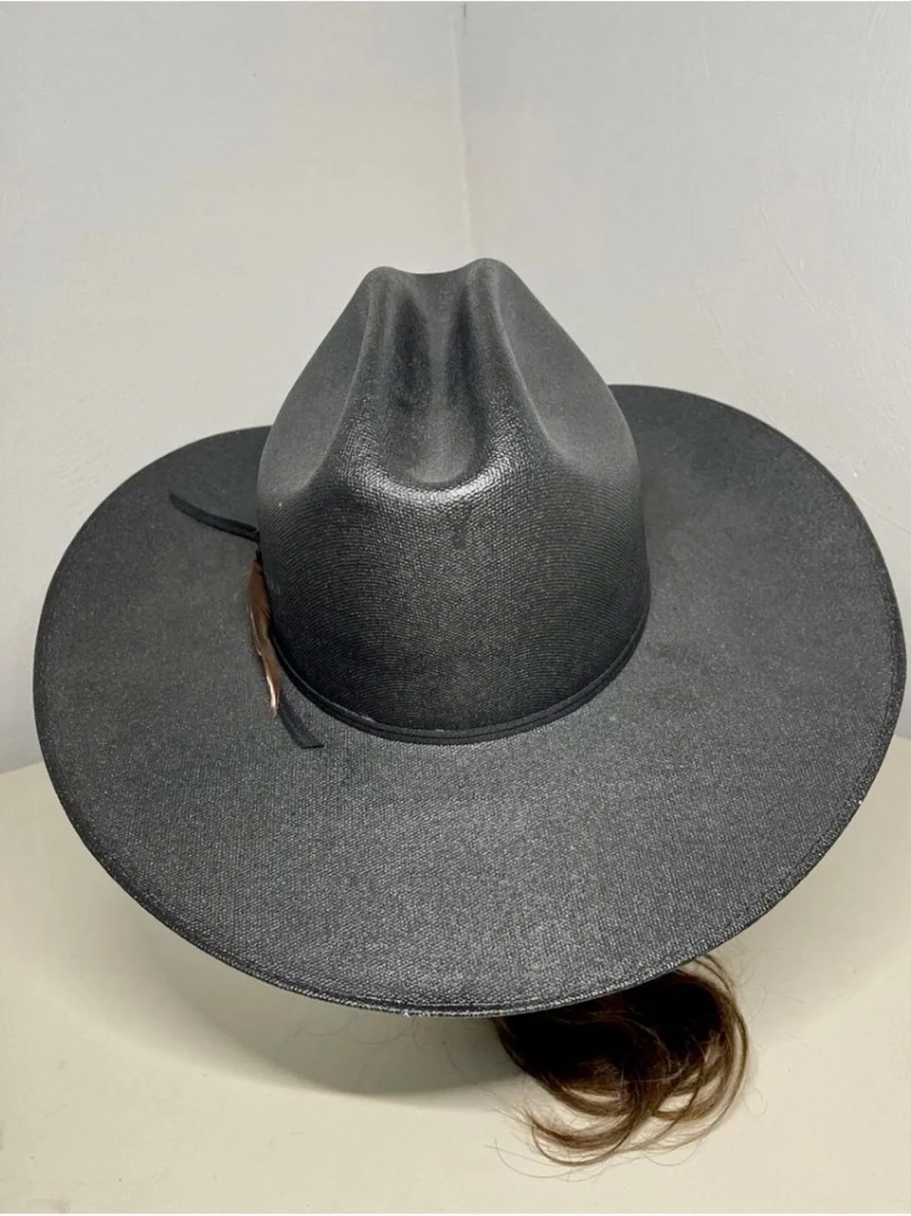 Gold Coast Sunwear Straw Black Wide-Brim Western Hat